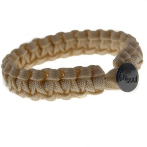 Paracord/faldskærmsline armbånd cremefarvet