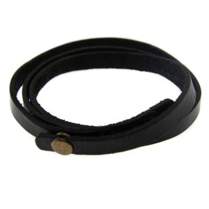 smalt læderarmbånd